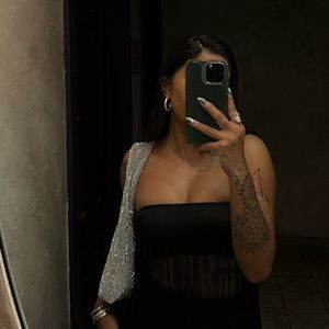 Showpo - fringe set (top + skirt)